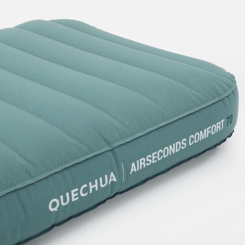Colchón Hinchable de Camping 1 persona 200 x 70 CM Quechua Air Seconds Comfort