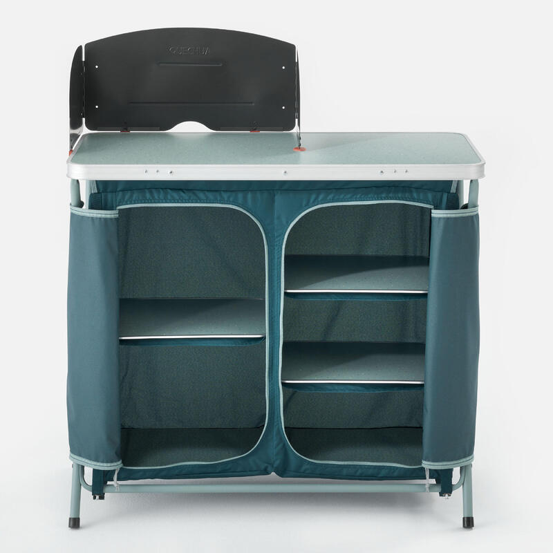 Mueble cocina Camping Aluminio con Paravientos