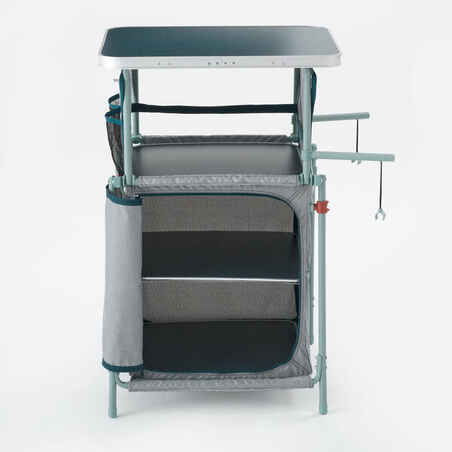 FOLDING AND COMPACT CAMPING STORAGE UNIT