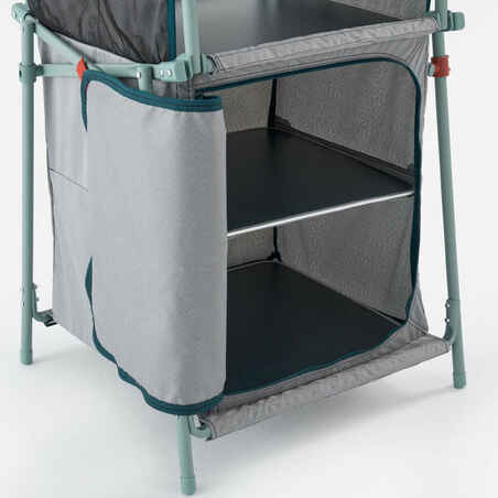 FOLDING AND COMPACT CAMPING STORAGE UNIT