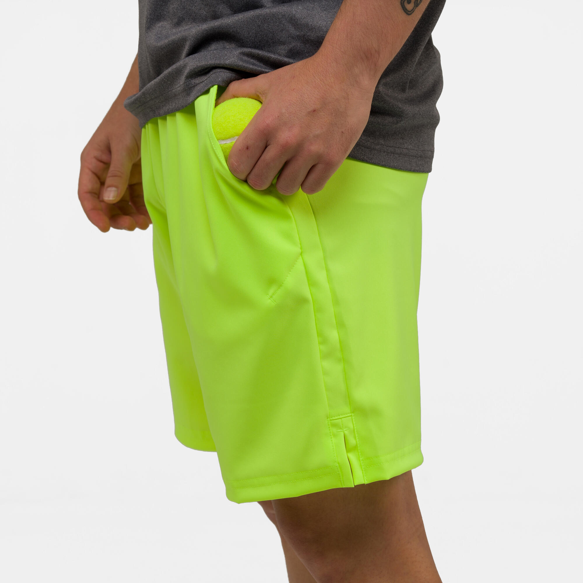 Men's Breathable Padel Shorts 500 - Yellow 4/7