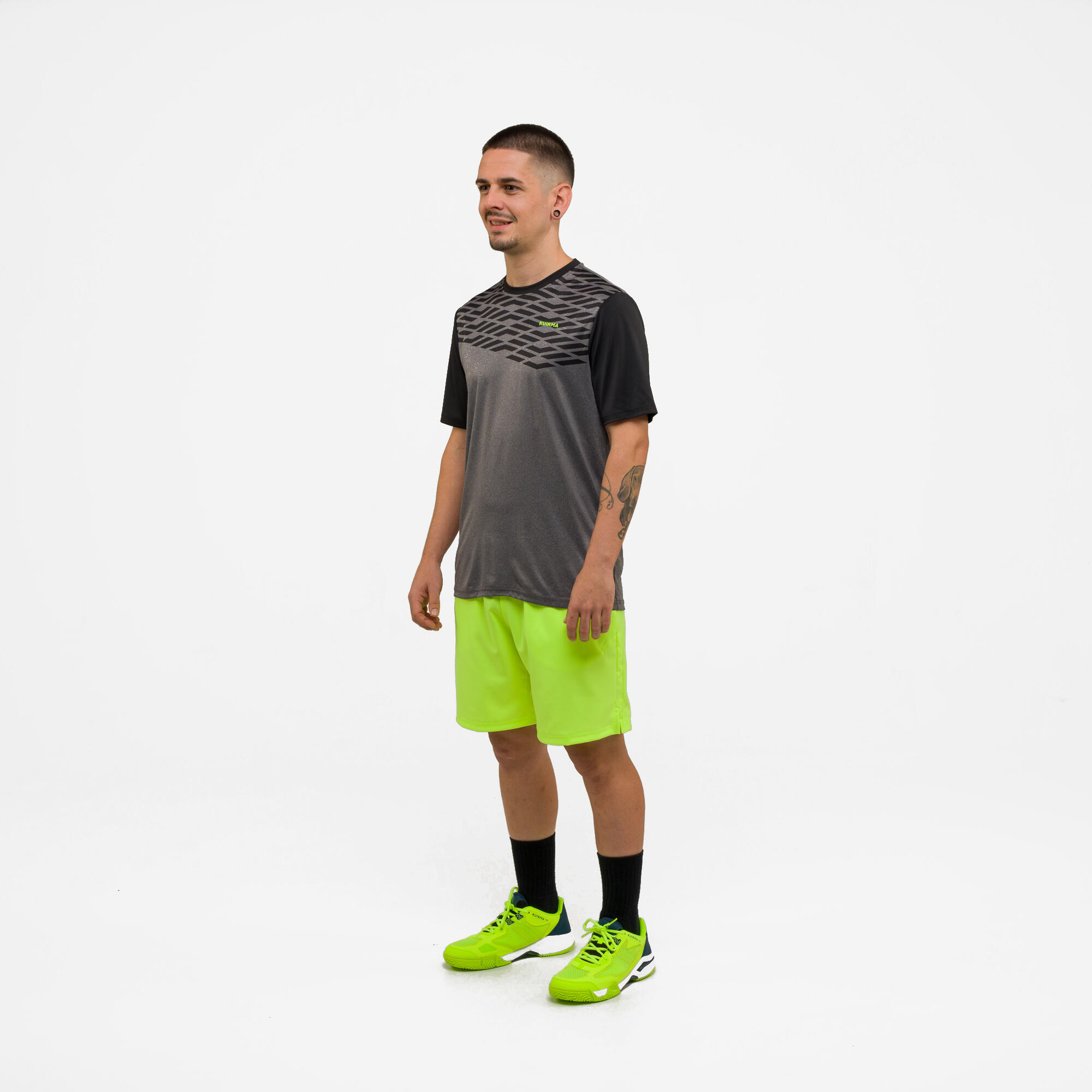 Men's Breathable Padel Shorts 500 - Yellow 6/7