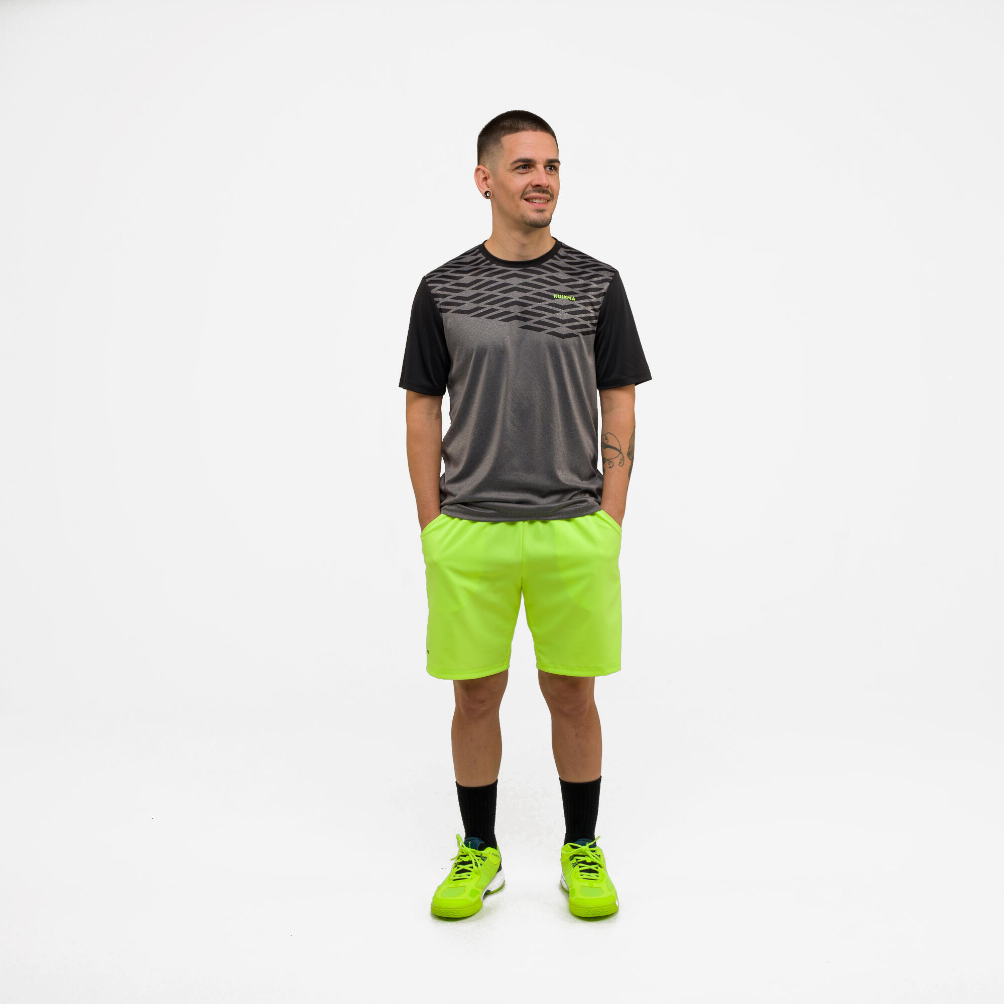 Men's Breathable Padel Shorts 500 - Yellow 5/7
