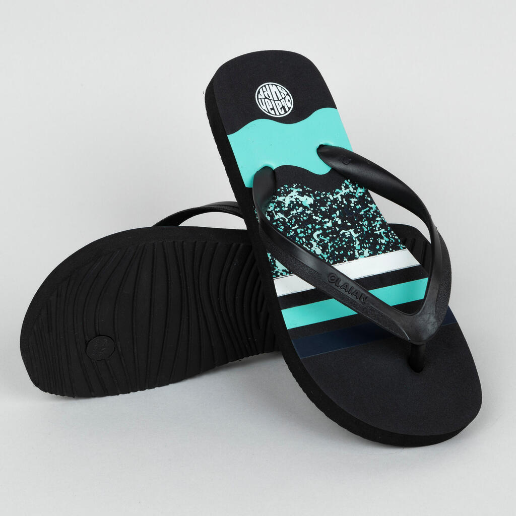 Boy's flip-flops -120 Paper black red