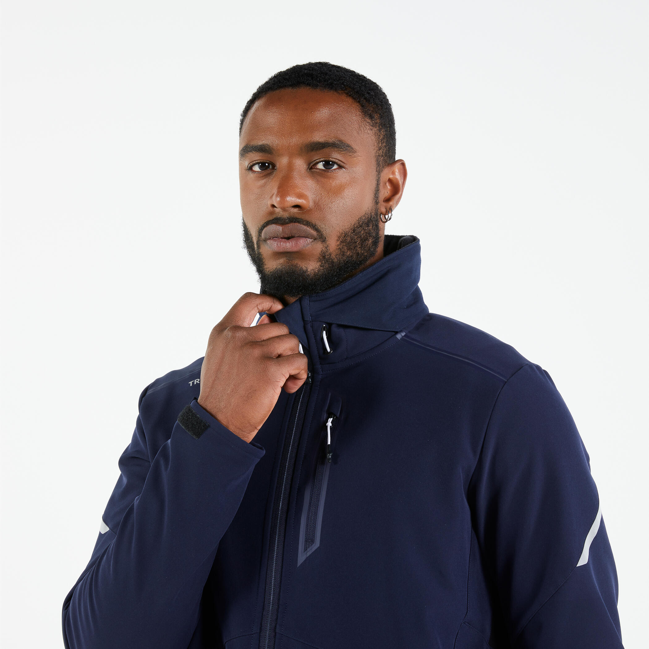 Men’s sailing windproof softshell jacket, 500 navy 8/14