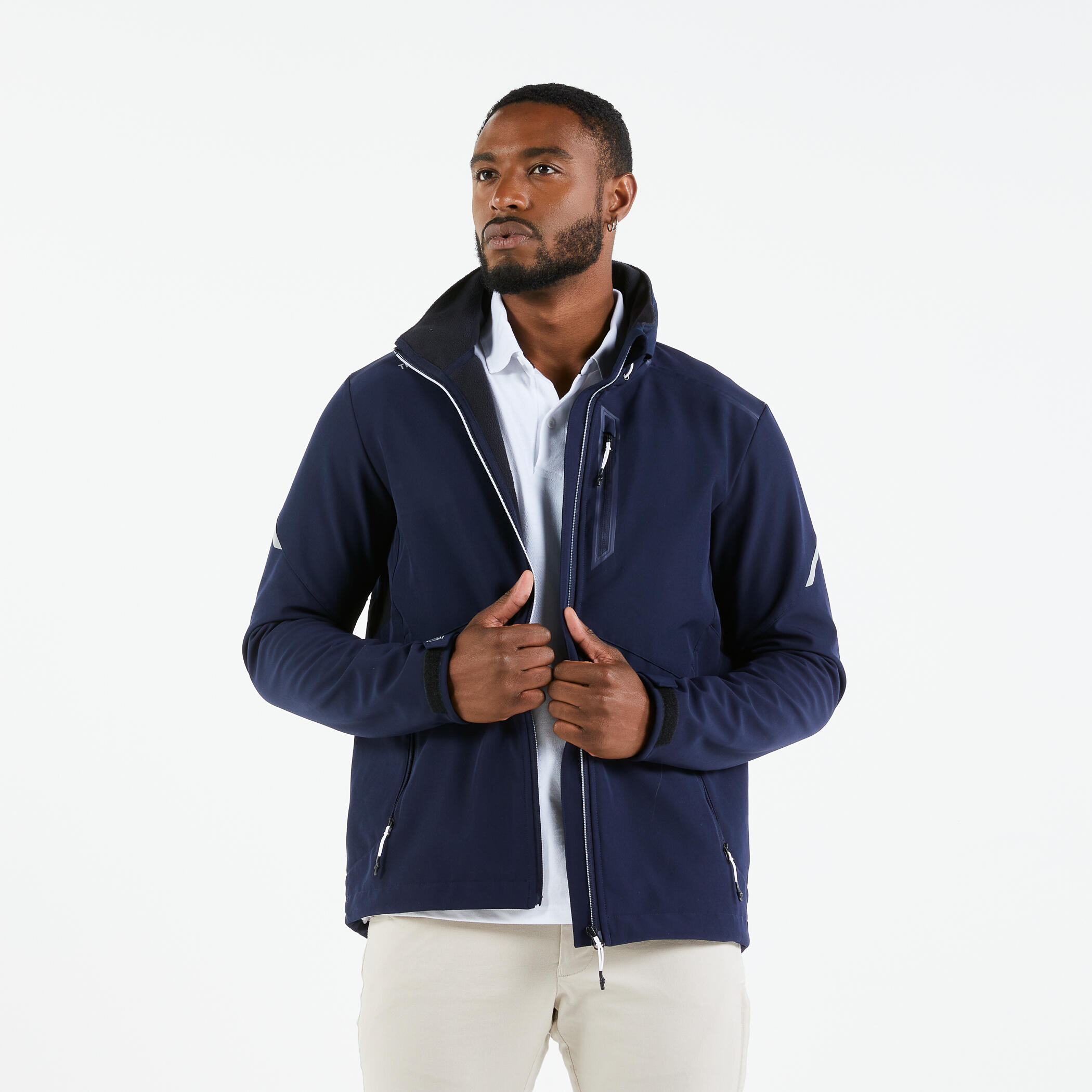Men’s sailing windproof softshell jacket, 500 navy 2/14