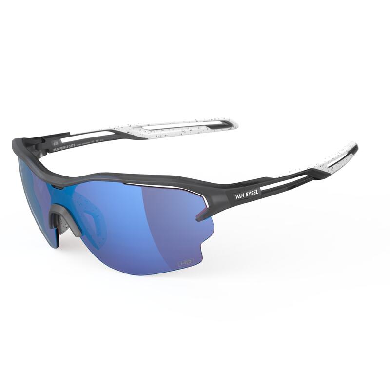 LUNETTES de SPORT ADULTE RUNPERF 2 CAT3 HD BLANC/BLEU