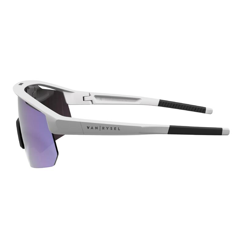 Fahrradbrille Perf 500 Light Kategorie 3 Damen/Herren weiss