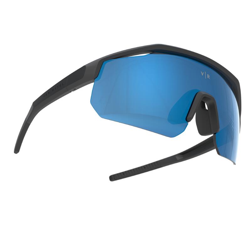 Occhiali ciclismo adulto PERF 500 LIGHT categoria 3 nero-azzurro