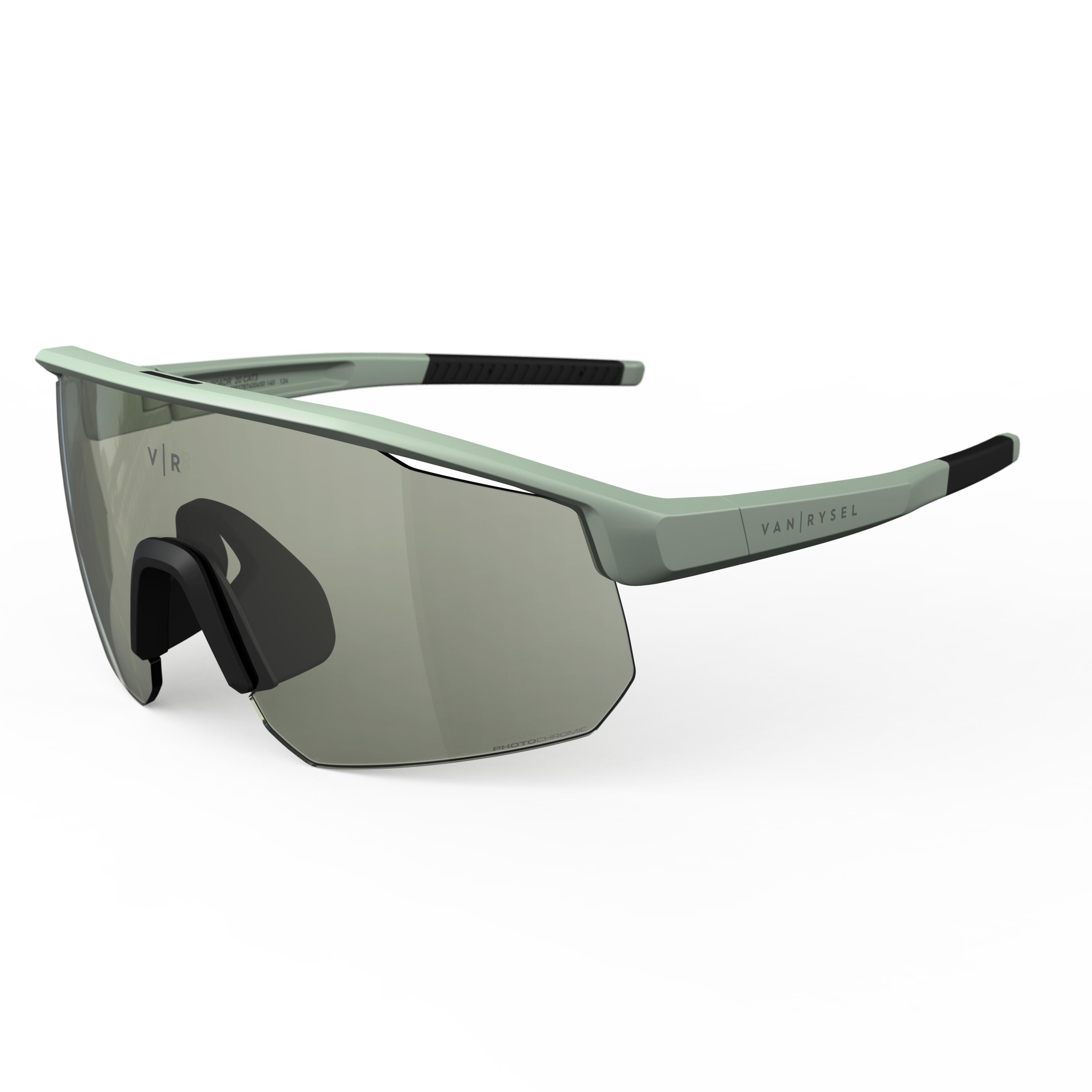 Photochromatic Cycling Glasses - RoadR 900 Grey - Sage green - Van rysel -  Decathlon