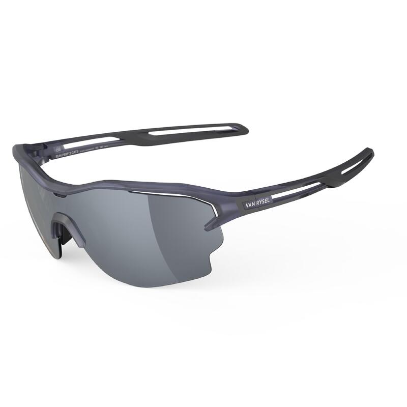 beet Groene bonen limiet Sportbril voor volwassenen RUNPERF 2 categorie 3 doorschijnend blauw zilver  | KALENJI | Decathlon.nl