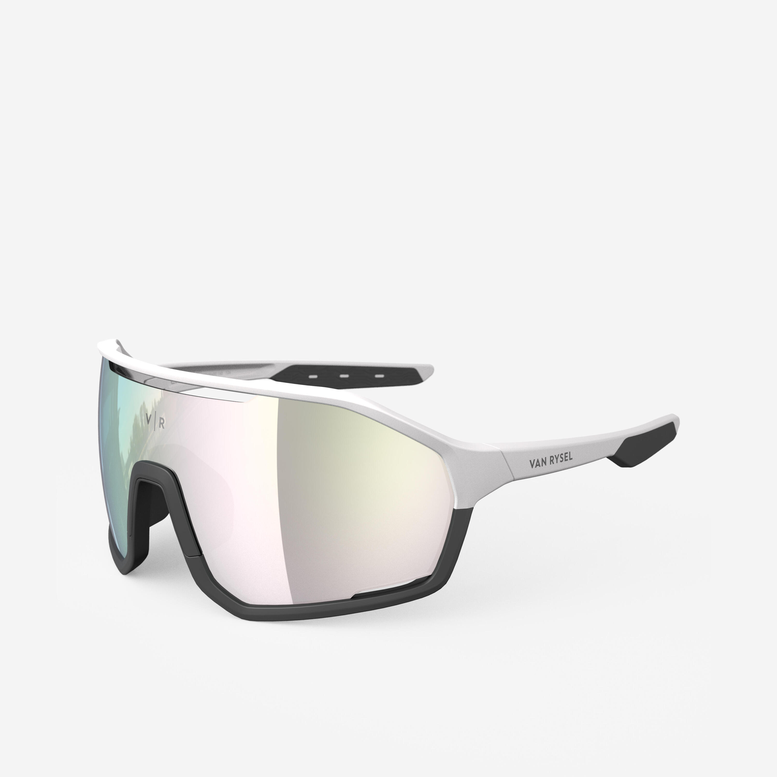 Adult Category 3 Cycling Sunglasses Perf 500 - White 1/7