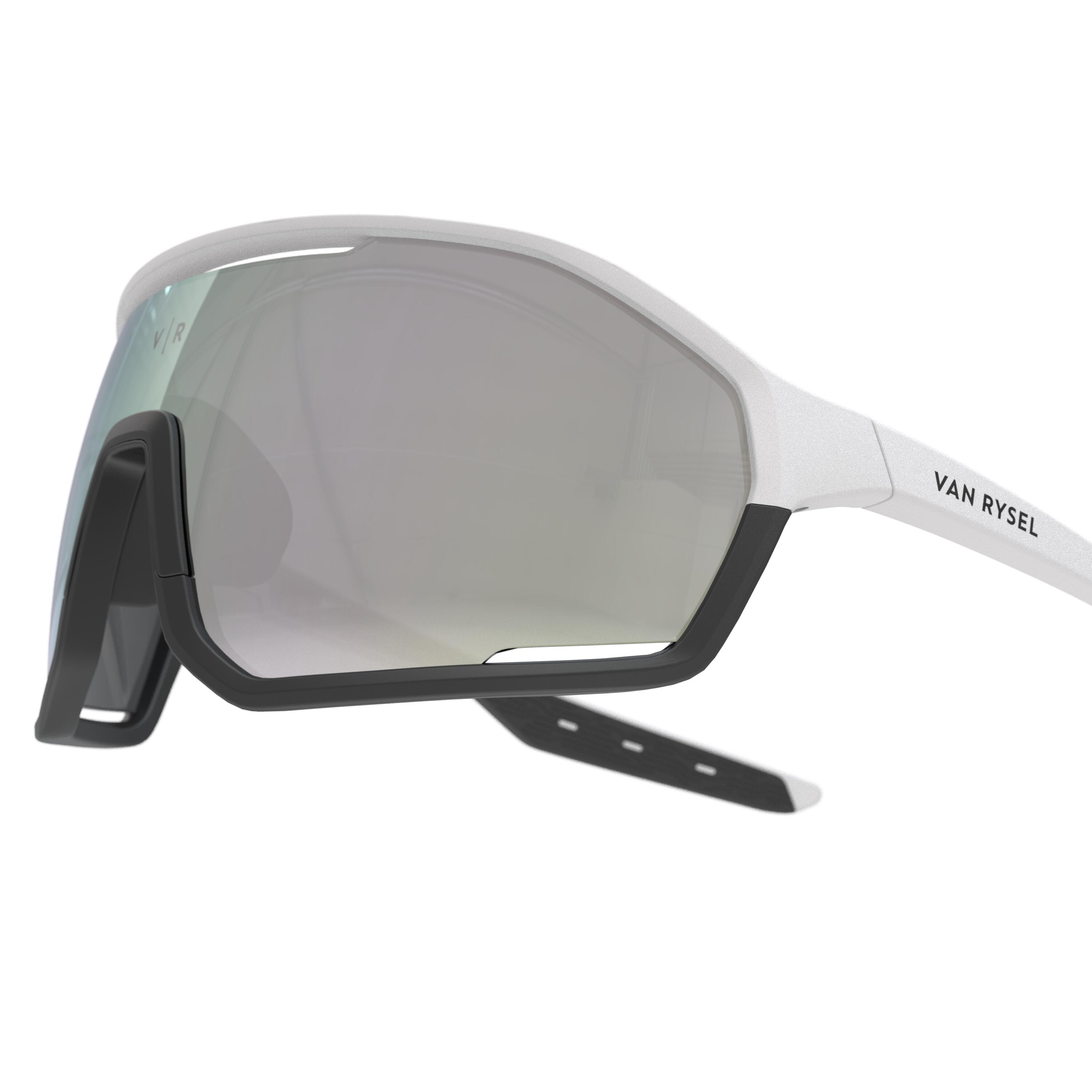 Adult Category 3 Cycling Sunglasses Perf 500 - White 4/7
