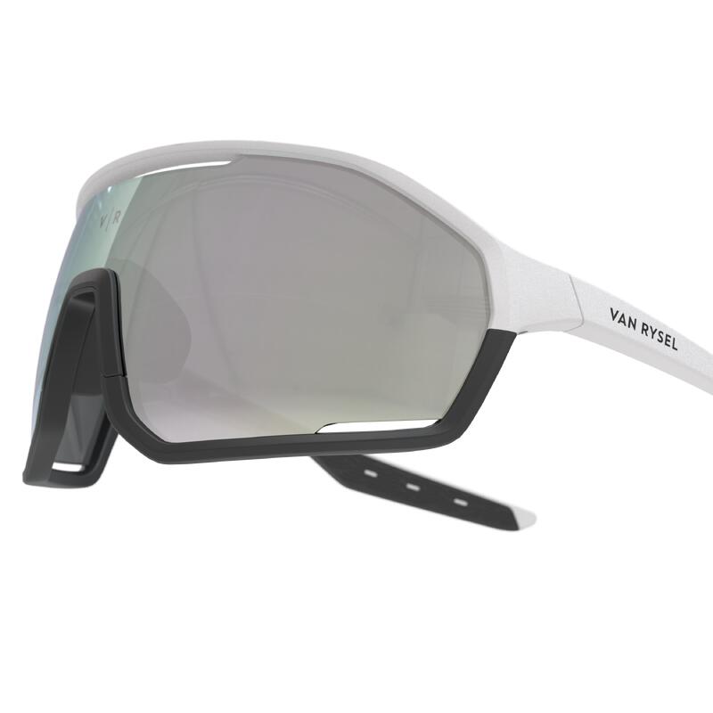 Fahrradbrille Perf 500 Kategorie 3 Damen/Herren weiss