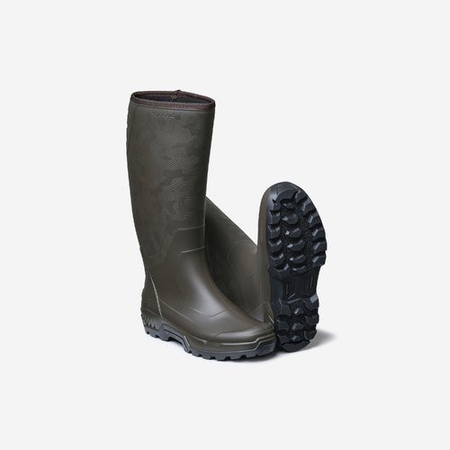 Bottes de pluie chaudes fourrees land 500 marron