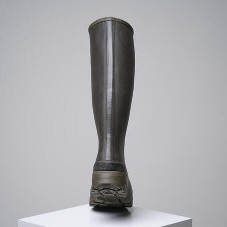 Чоботи чоловічі 500 для полювання гумові зелені Чоботи чоловічі 500 для полювання гумові зелені