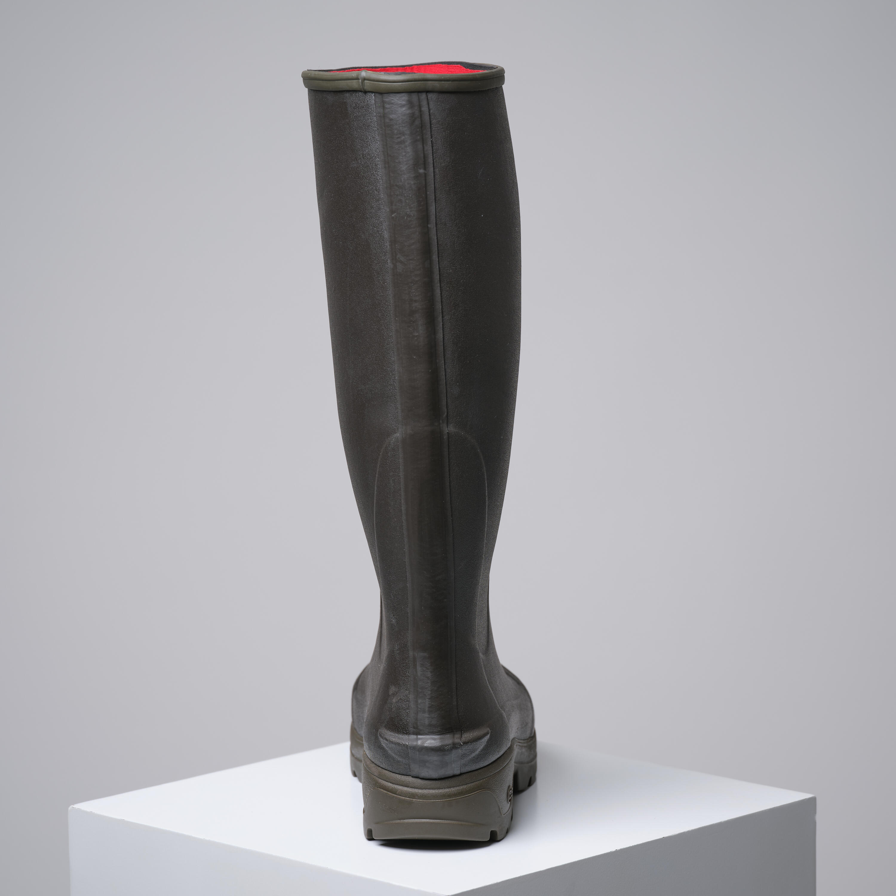 Warme regenlaarzen voor heren 500 rubber en neopreen groen 3/5