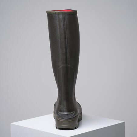 Чоботи чоловічі 500 для полювання гумові зелені Чоботи чоловічі 500 для полювання гумові зелені