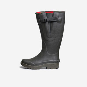 Botas de Agua Katiuska Caza Solognac Renfort 520 Hombre Cálida Marrón Impermeab