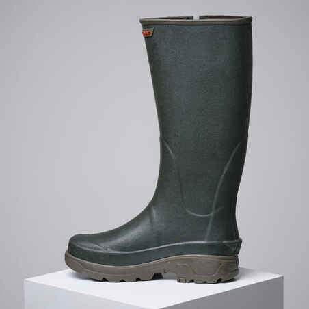 Botas de Agua Katiuskas Solognac Sgw Renfort 520 Hombre Fuelle Ajustable Verde