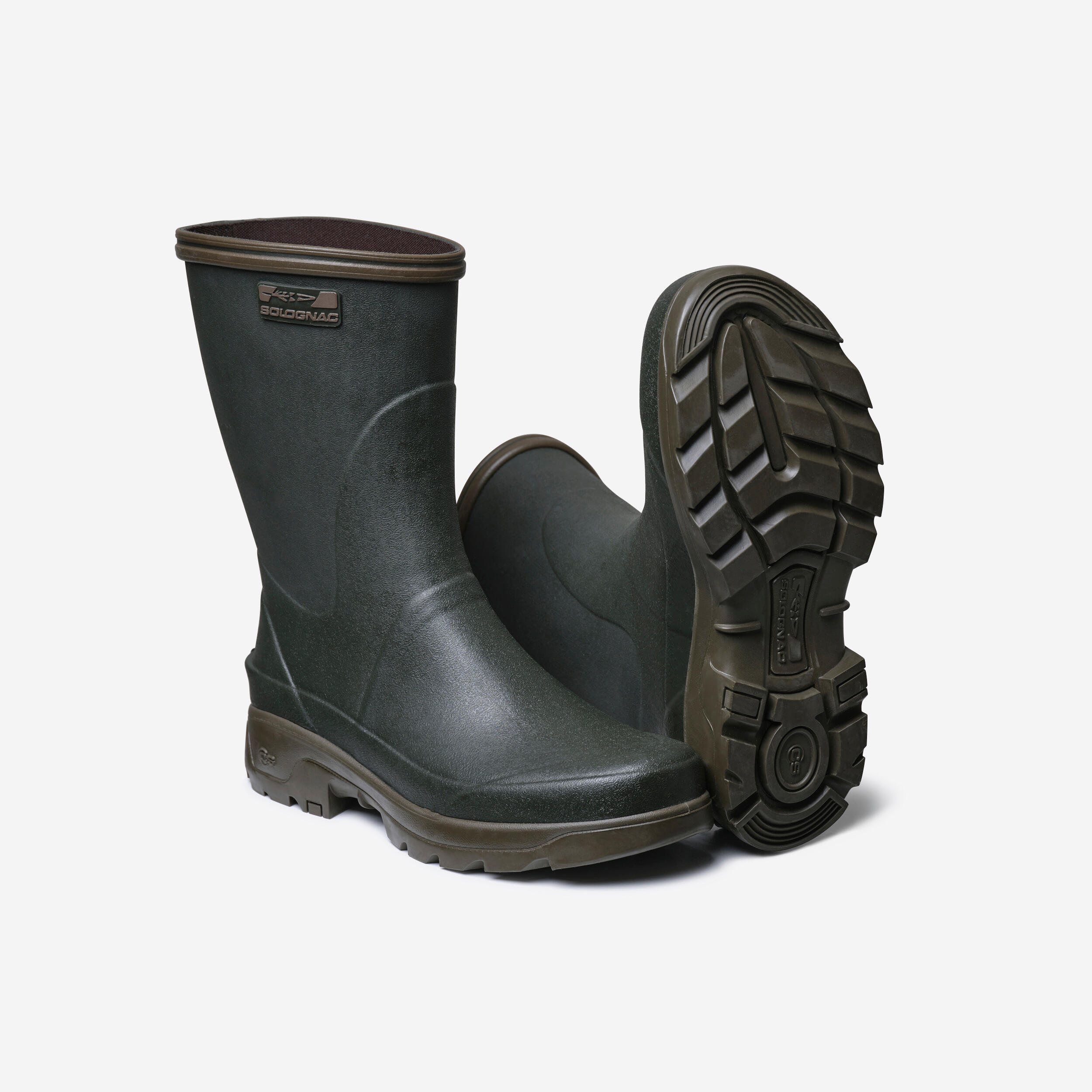 Solognac - Bottillons Caoutchouc Homme Inverness 300 Verts - Bottes ; Botillons - Chasse Et Tir Sportif - Marron-vert - 41 - Decathlon