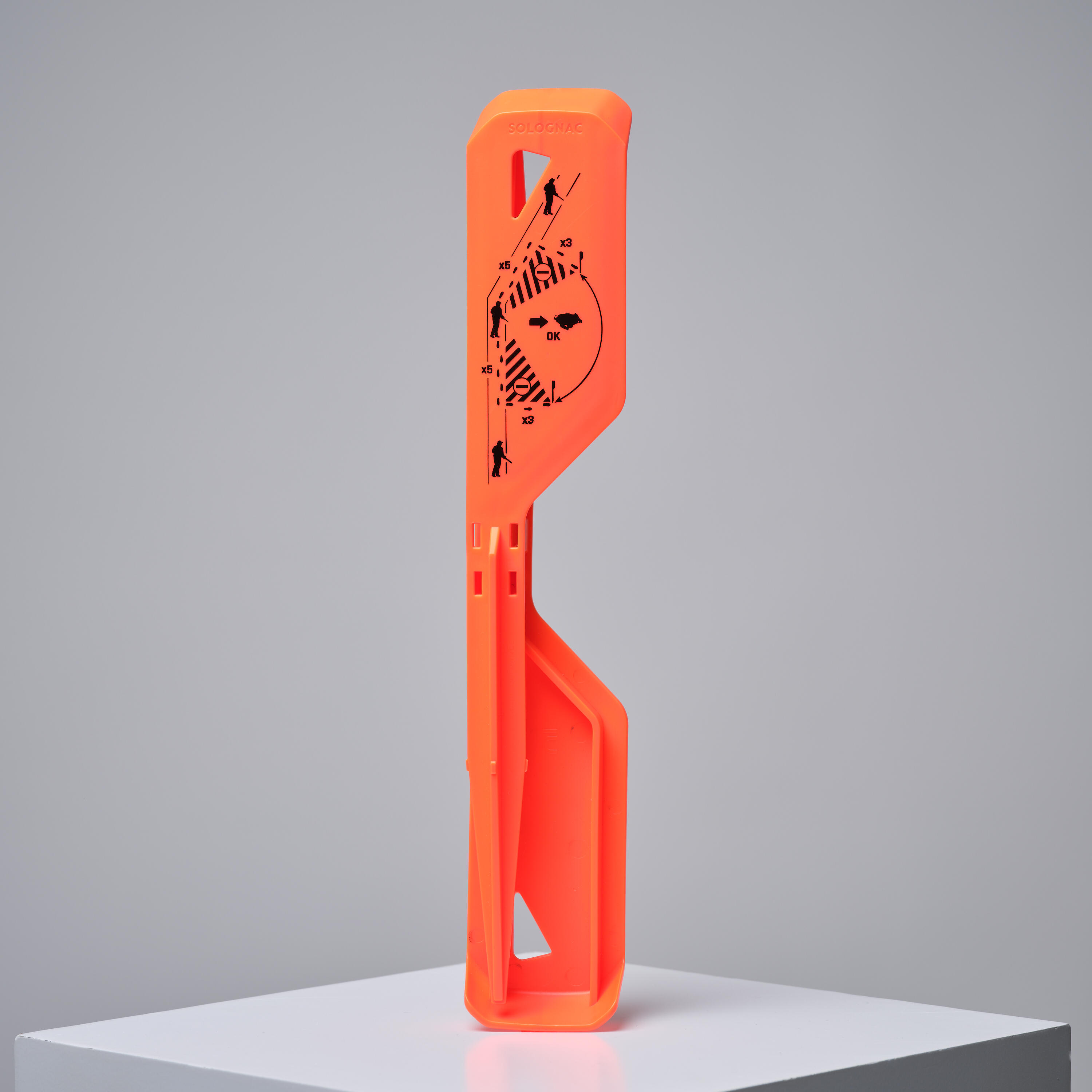 Markeervlaggen veiligheidshoek 30° bij drukjacht oranje kunststof 2 stuks 2/2