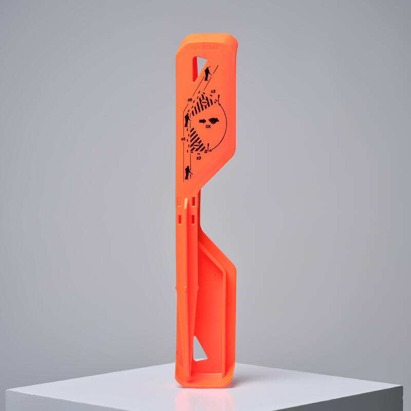 Piquets de battue marquage de l'angle des 30° plastique recyclé orange X2.