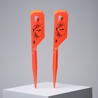 Piquets de battue marquage de l&#039;angle des 30° plastique orange X2.