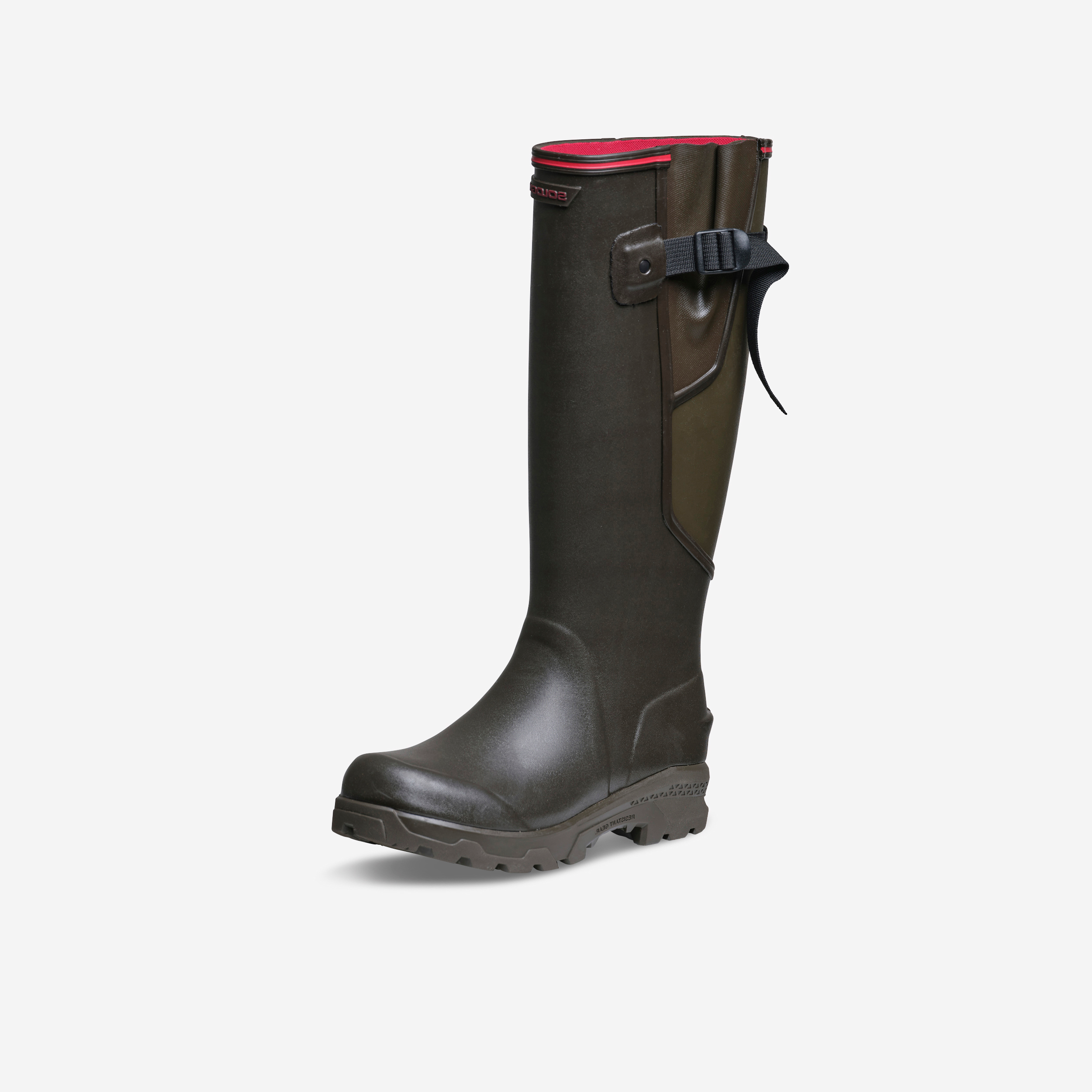 Bottes femme resistantes caoutchouc 520 marron - Chasse - Solognac- Clubs - Entreprises - Collectivités - Associations