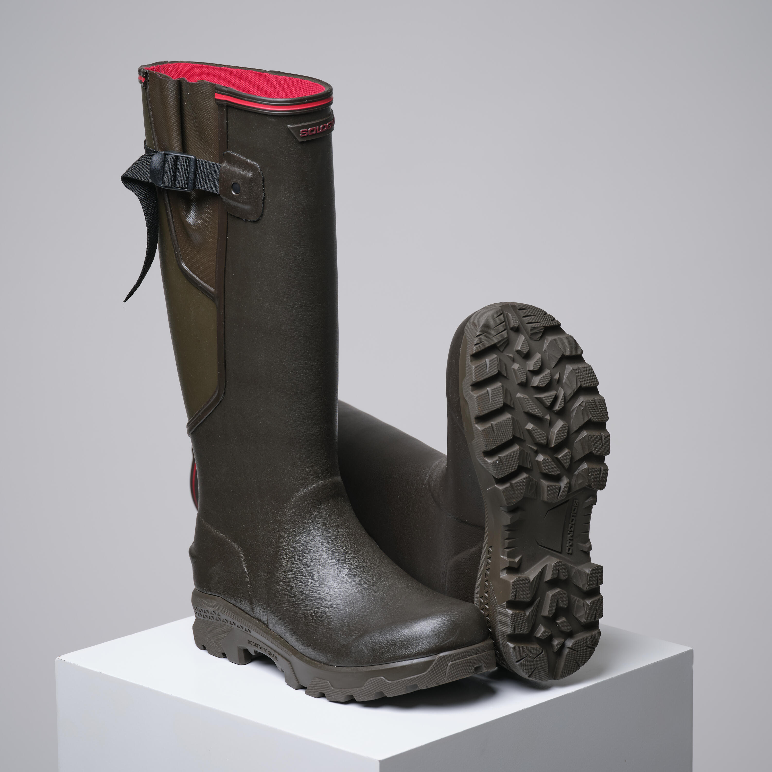 Women’s Rain Hunting Boots Strong Rubber - 520 - SOLOGNAC