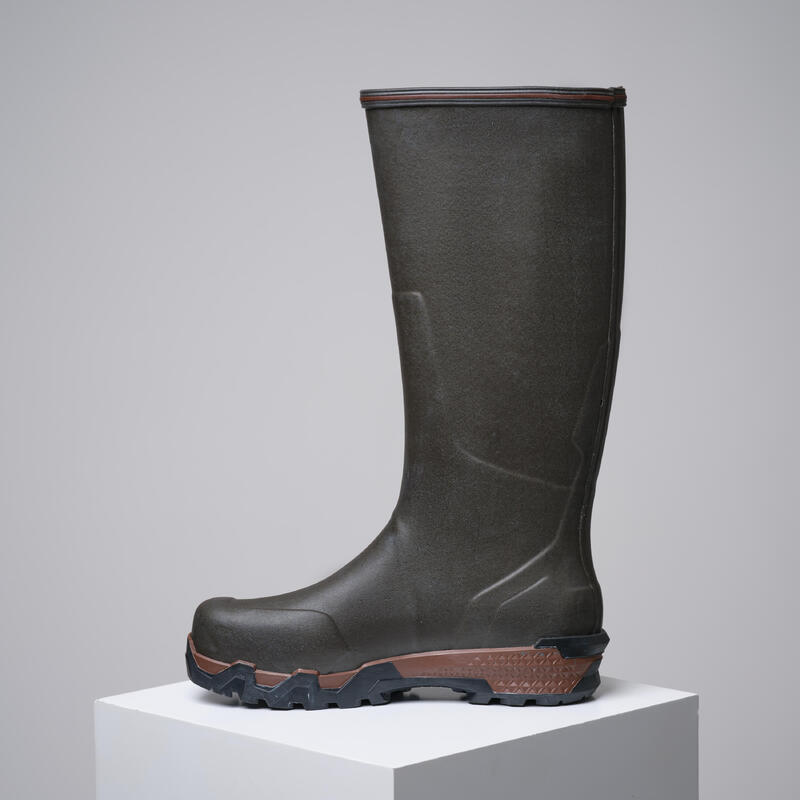 Botas de Agua Katiuskas Caza Solognac 900 Hombre Reforzada Marron