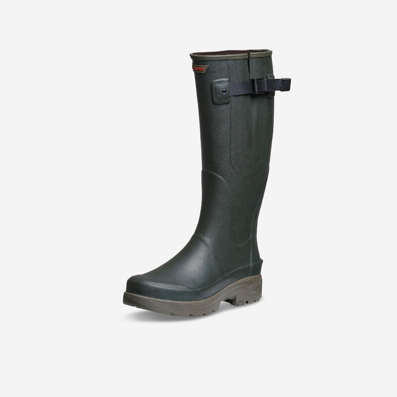 BOTTES CHASSE CAOUTCHOUC SOUFFLET HOMME 520 VERTES