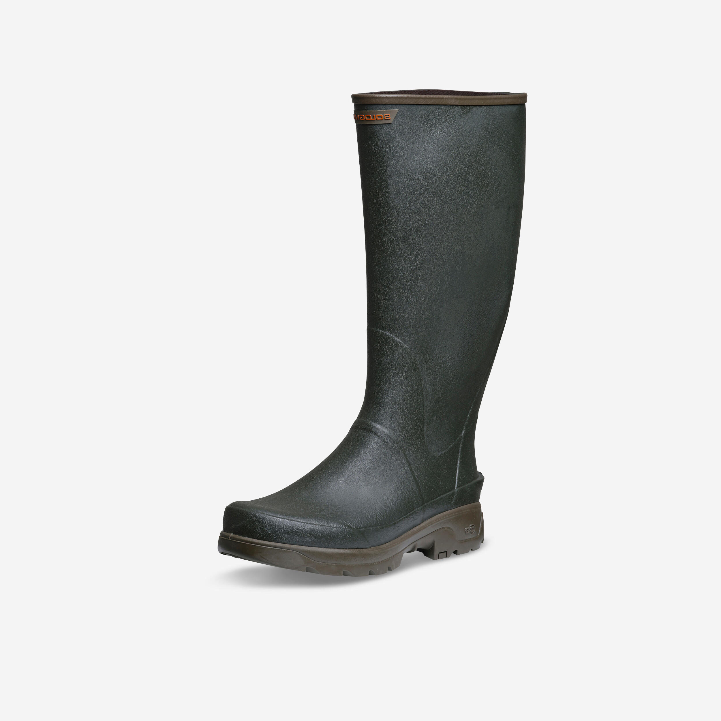 Durable Rubber Boots - 500 Green - Dark bronze - Solognac - Decathlon