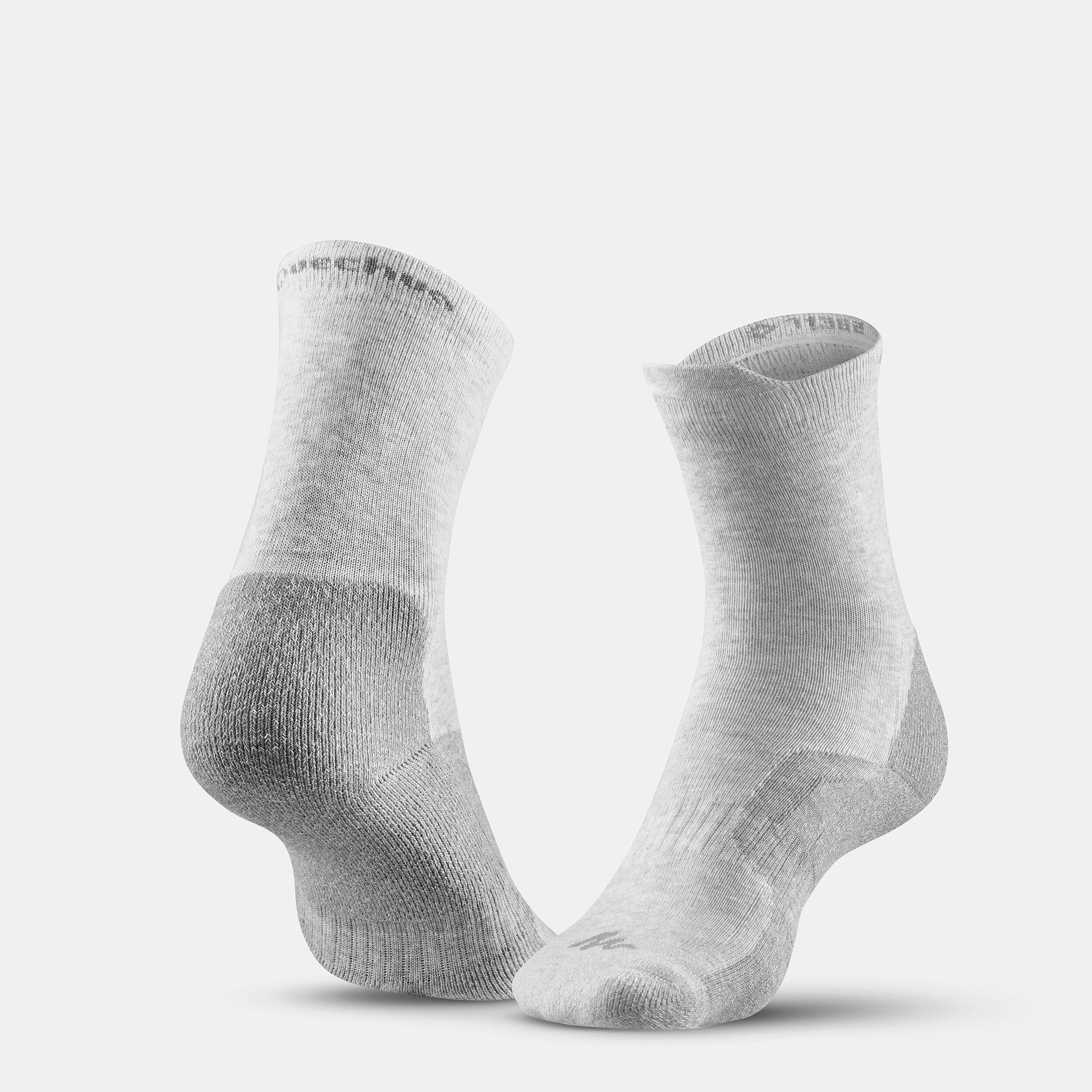 Kid’s High-Top Walking Socks 2 Pairs Crossocks Black Grey 2/9