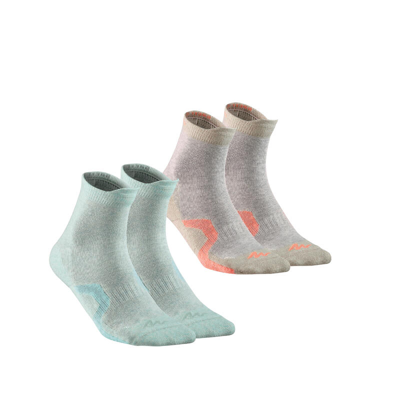 Decathlon-calcetines para niños, 2 pares, azul/gris, MH100