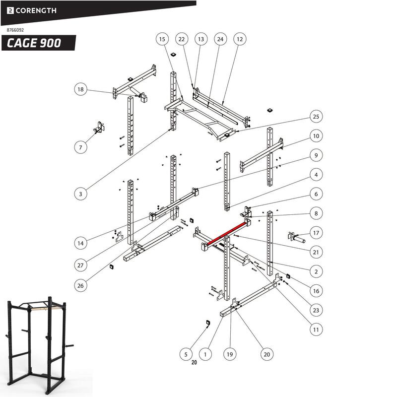 BESCHERMING VOOR SAFETY BAR POWER RACK 900