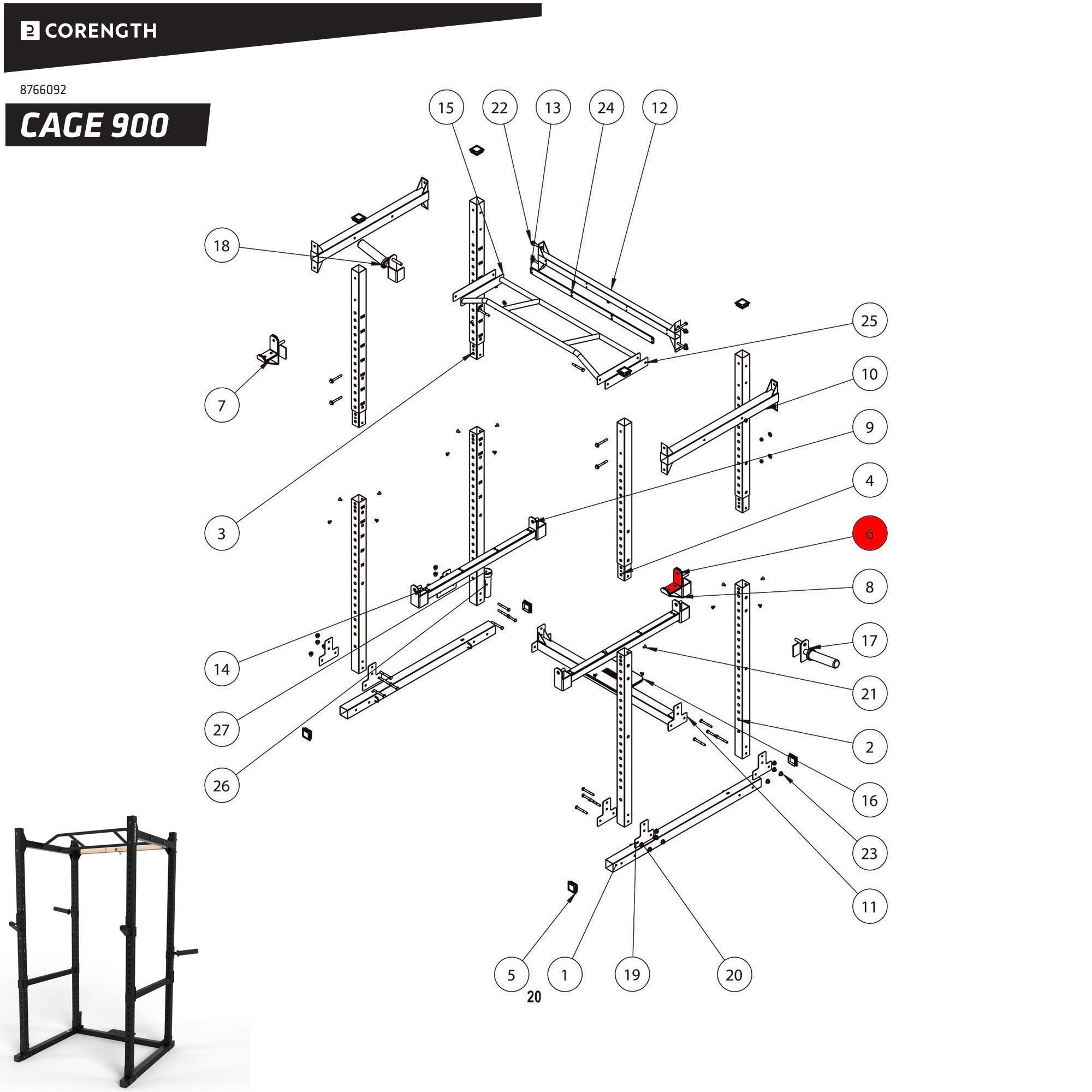Protezione posabilanciere RACK 900 4/4