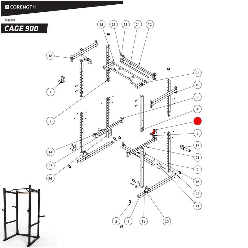 Schutz Stangenablage Kraftstation - Cage 900