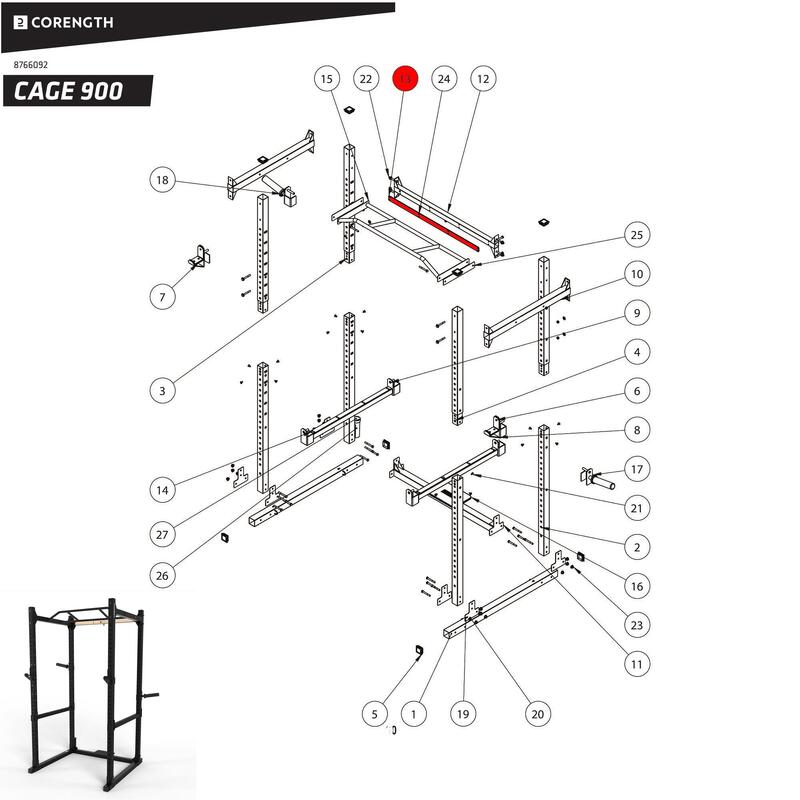 Houten beschermplank power rack 900