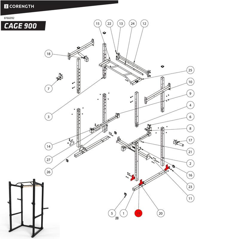 Placă fixare bază CAGE Bodybuilding 900