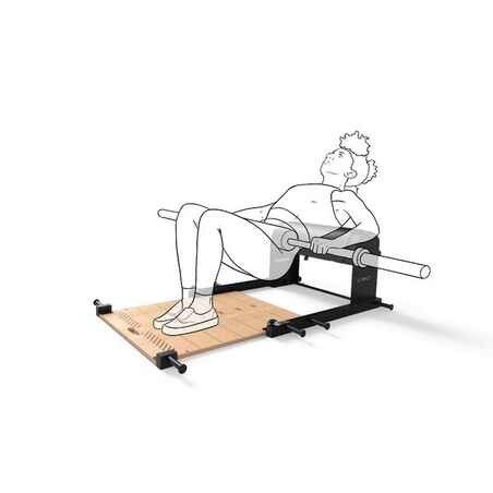 ספסל אימון משקולות לשרירי האגן ולגוף תחתון - ספסל לדחיפת ירך