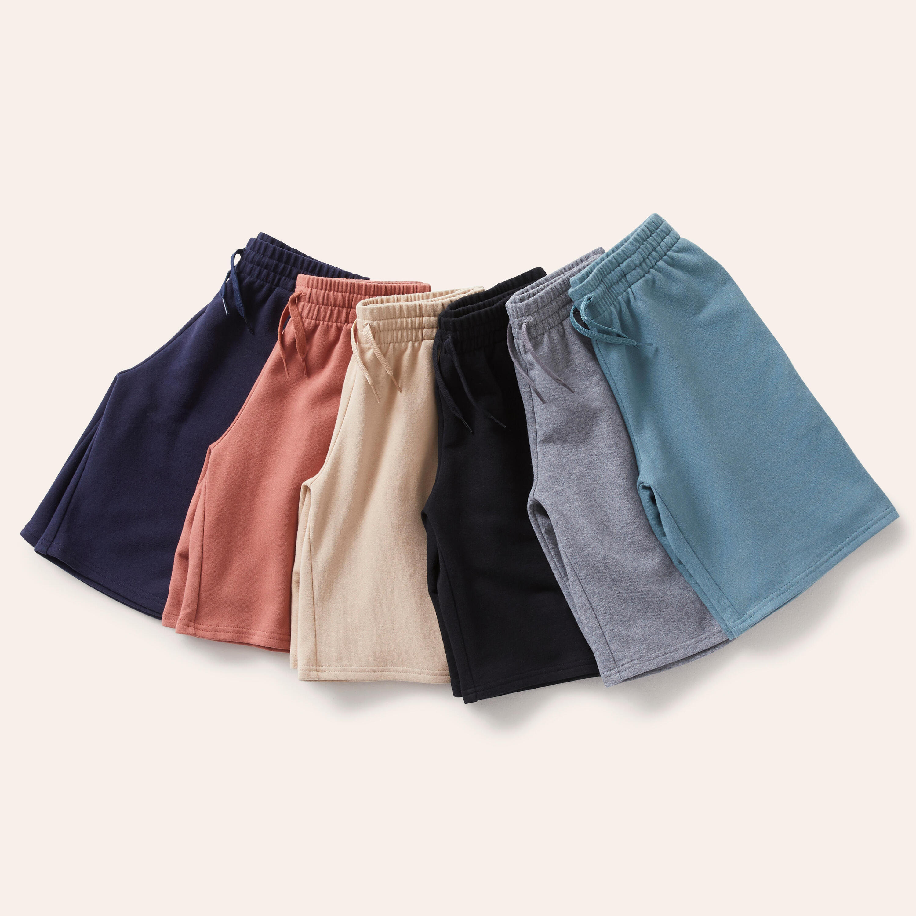 Kids' Unisex Cotton Shorts - Mottled Grey 5/7