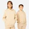 Kapuzenpullover Kinder Baumwolle - beige