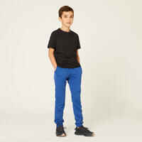 Kids' Unisex Warm Breathable Synthetic Jogging Bottoms S500 - Blue