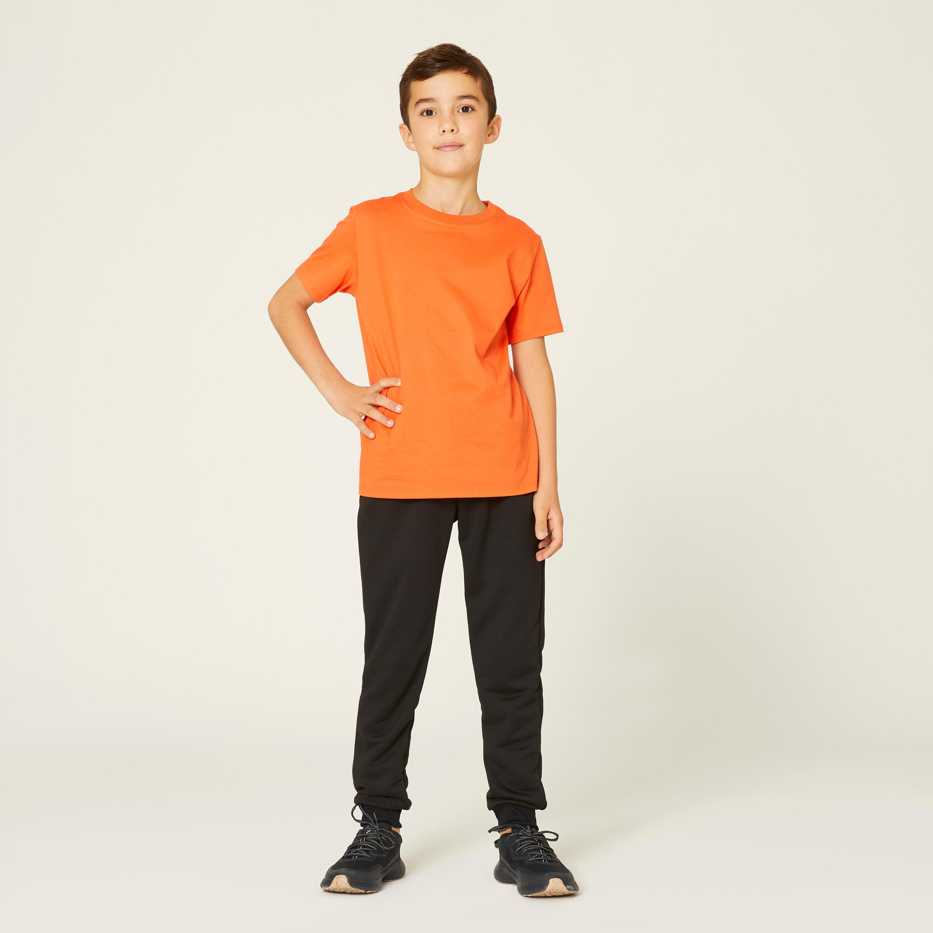 Pantalon de jogging mixte, enfant chaud synthétique respirant - S500 noir 3/5