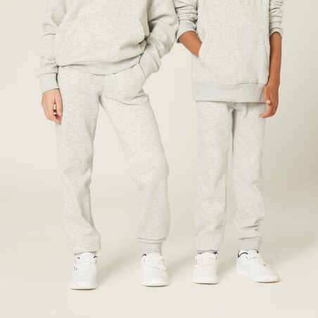 Kids' Cotton Hooded Sweatshirt - Light Grey