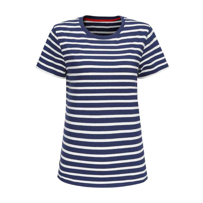 T-shirt Sailing 100F CN Stripe blue
