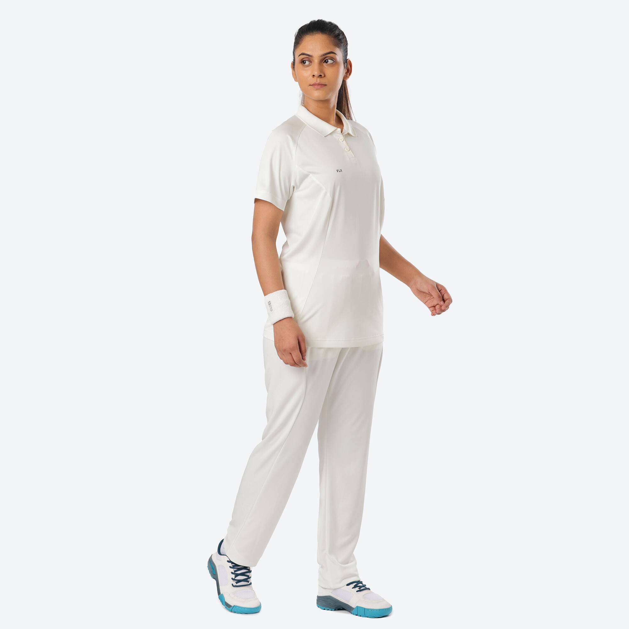 Women Cricket Trackpants Flexible & Lightweight WTS100 - White -  5
