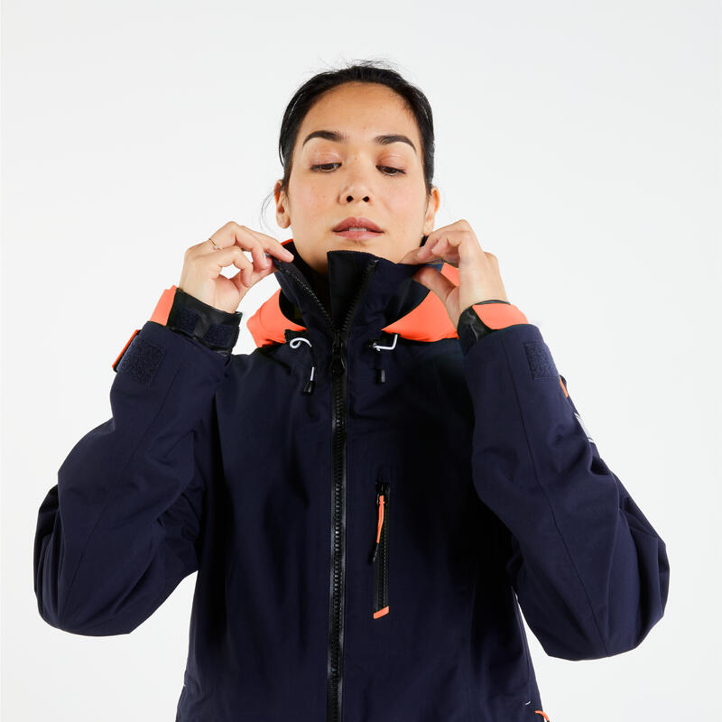 Women’s Sailing Jacket 500 Navy Blue TRIBORD Decathlon