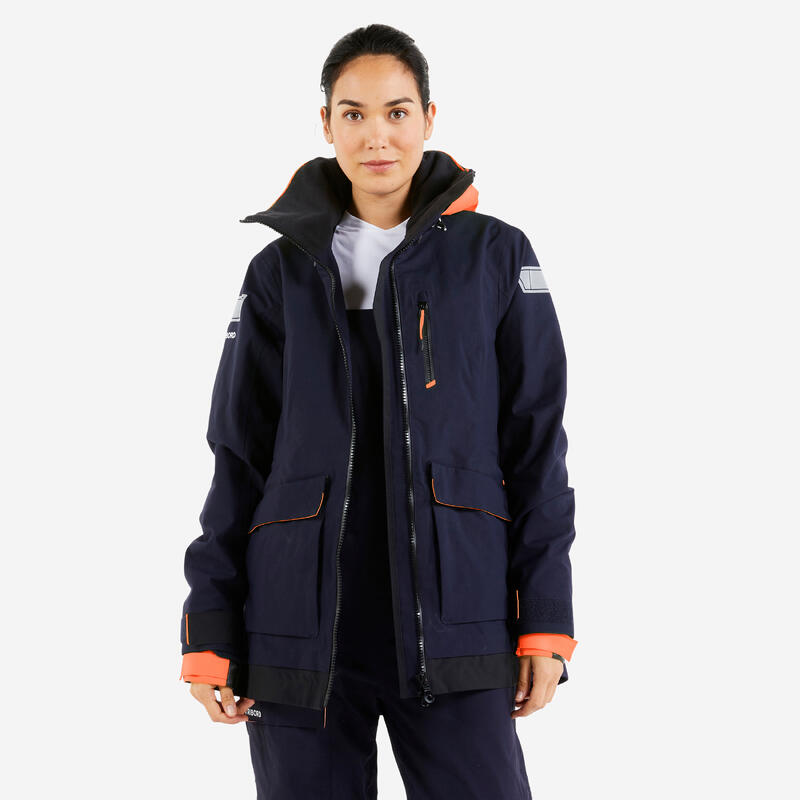 Giacca vela donna SAILING 500 impermeabile blu